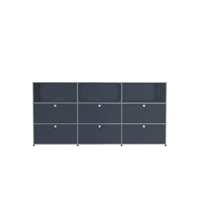 Sideboard with open shelves, customisable