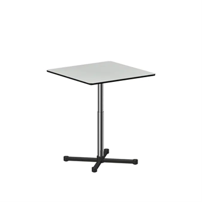 Square table height adjustable, 900x900 mm