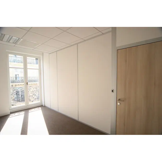 Cloison démontable et amovible à couvre-joints Partition®40