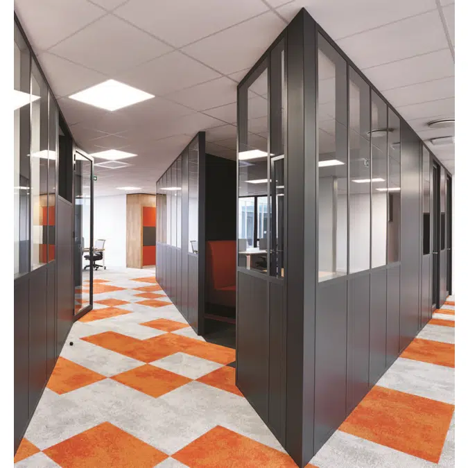 Cloison démontable et amovible à couvre-joints Partition®40