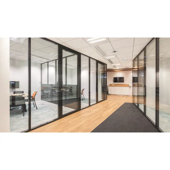 Cloison démontable et amovible à couvre-joints Partition®40