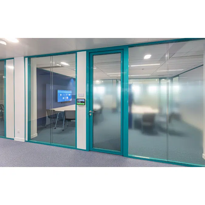 Glass partition edge to edge double glazing ID2