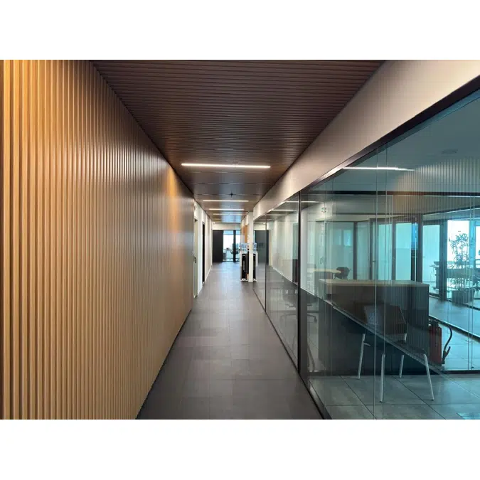 Glass partition edge to edge double glazing ID2