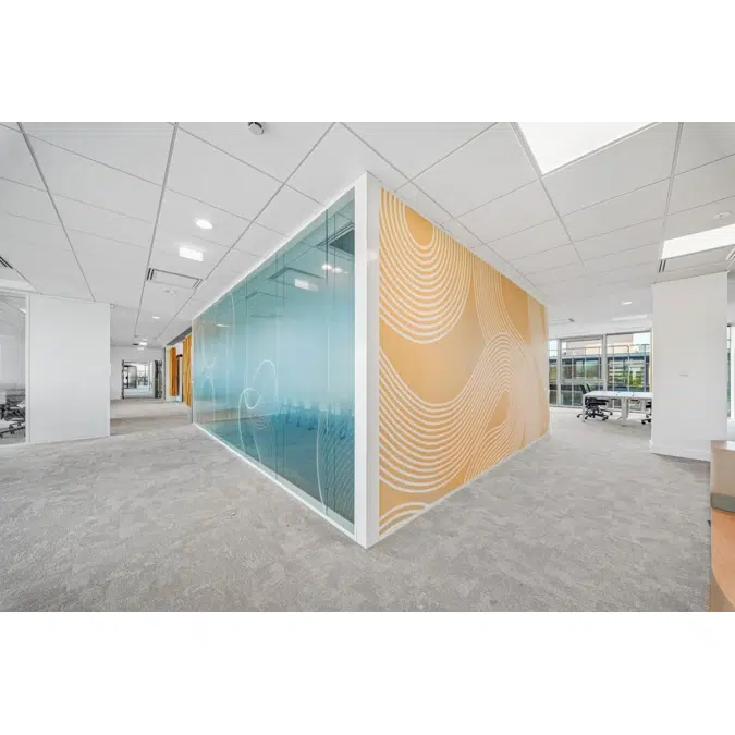 Glass partition edge to edge double glazing ID2