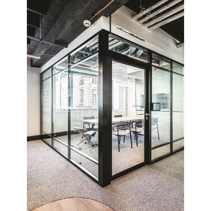 Glass partition edge to edge double glazing ID2
