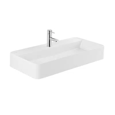afbeelding voor Sanlife Washbasin with hole for tap 802x398x120
