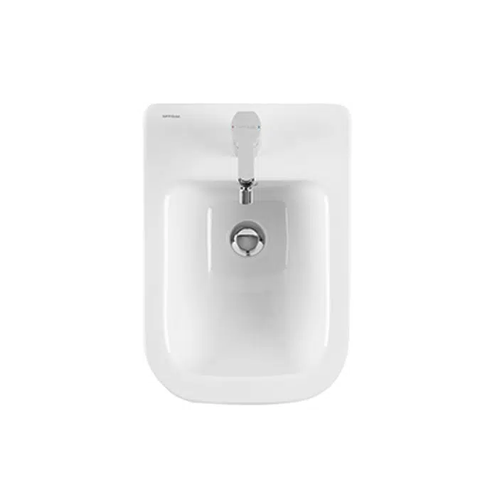 Look wall mounted bidet with holes for lid