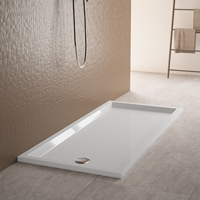 Piano smooth surface shower tray