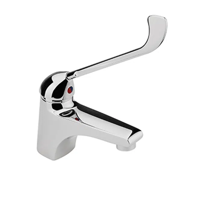 Easy basin mixer with medical lever