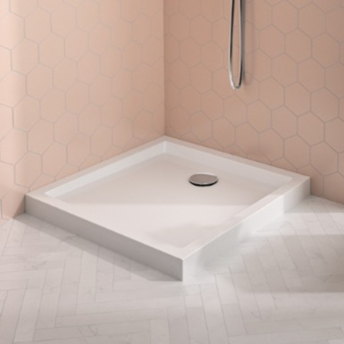 Piano smooth surface shower tray 90x90