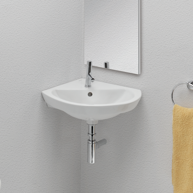 Easy corner wall mounted basin