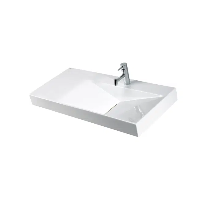 BIM objects - Free download! 100x45 Flux wall mounted basin | BIMobject