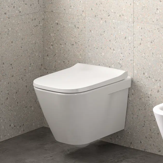 Look slim toilet seat with easyclip and slowclose system