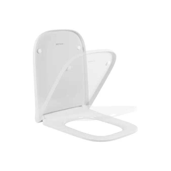 Look slim toilet seat with easyclip and slowclose system
