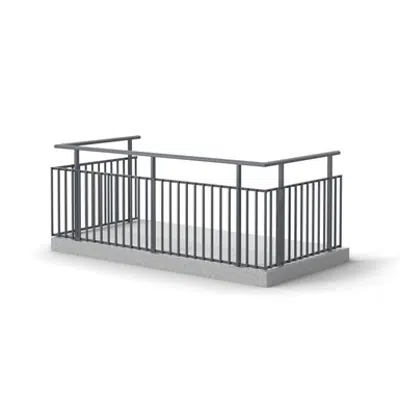 imazhi i Balcony Railing Picket Top Mounted