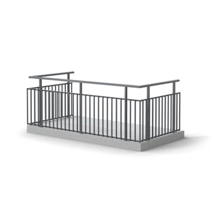 Balcony Railing Picket Top Mounted