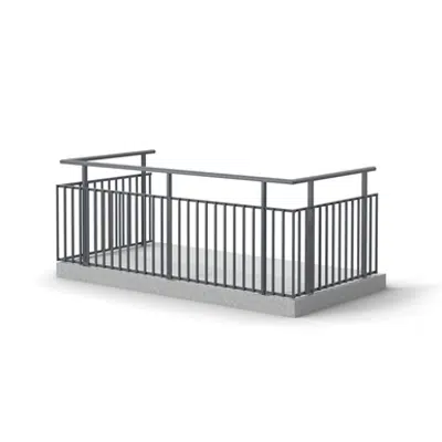 Image for Balcony Railing Picket Top Mounted