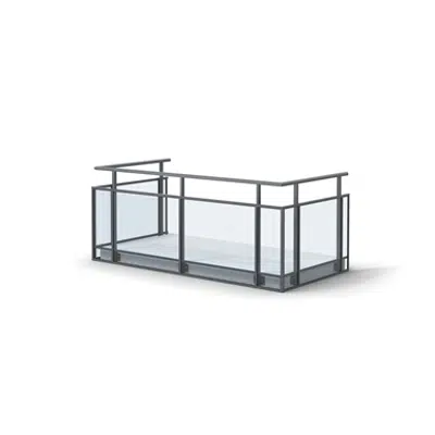 imagen para Balcony Railing Glass Side Mounted