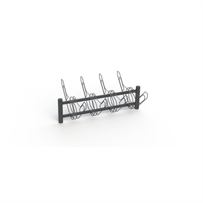 BIM objects - Free download! BIKE Bicycle Rack, Dual Sided with frame ...