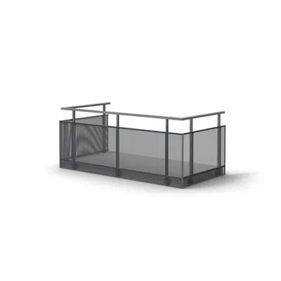 Image for Balcony Railing Expanded Metal Side Mounted