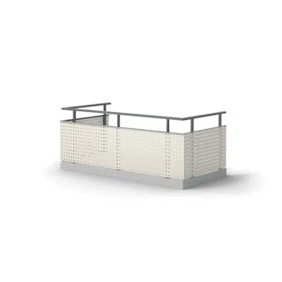 Image pour Balcony Railing Perforated Aluminium Sheets Top Mounted