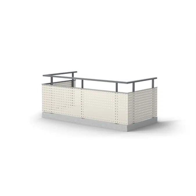 Balcony Railing Perforated Aluminium Sheets Top Mounted