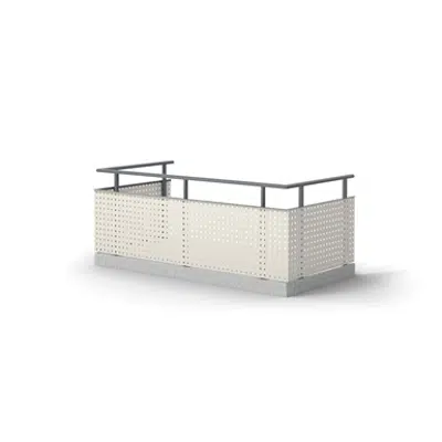 Image for Balcony Railing Perforated Aluminium Sheets Top Mounted