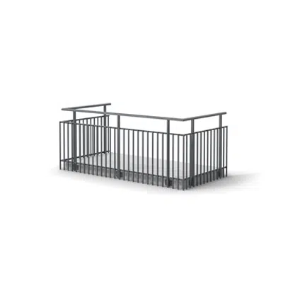 imagem para Balcony Railing Picket Side Mounted