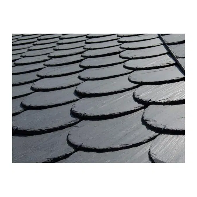 Rhombous Slate format 40x30 with hooked on timber batten - htickness 7.5 mm 4 sections for the 4 colours (black, grey, green, spotted)