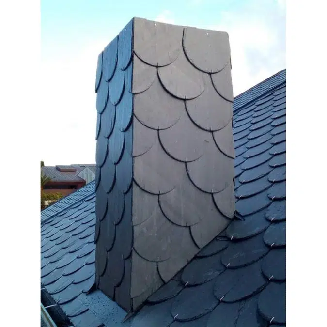 Rhombous Slate format 40x30 with hooked on timber batten - htickness 7.5 mm 4 sections for the 4 colours (black, grey, green, spotted)