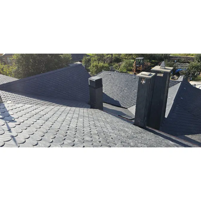 Rhombus Slate format 40x30 with nailed on timber batten - thickness 7.5 mm 4 sections for 4 colours (black, grey, green, stained)