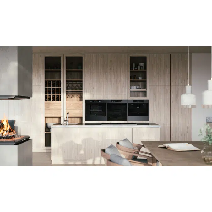 Built-in coffee machine black steel CM8477B