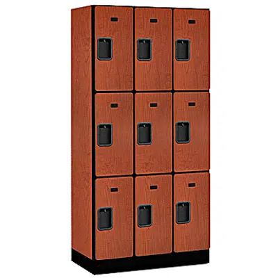 33000 Series Designer Wood Lockers - Triple Tier - 3 Wide için görüntü