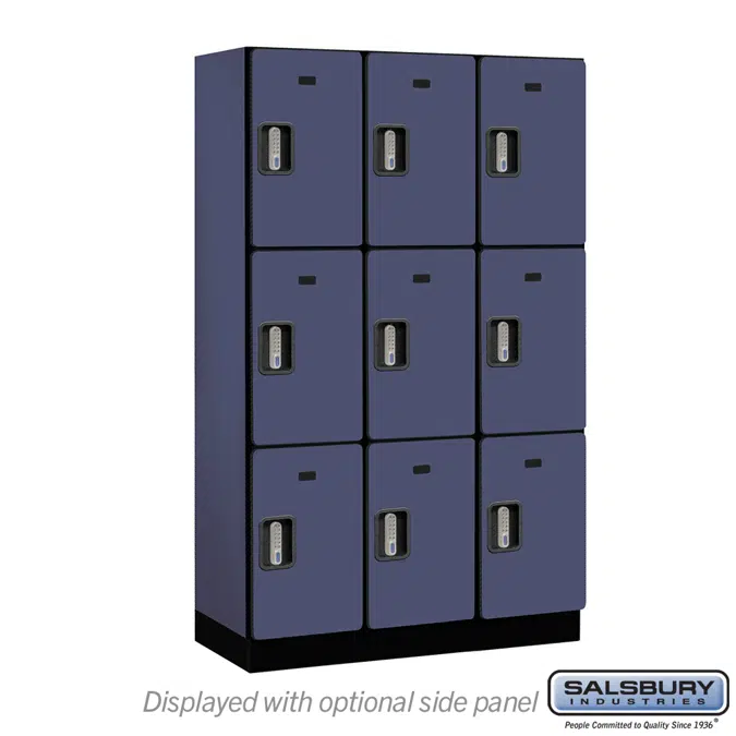23000E Series Designer Wood Lockers - Triple Tier - Electronic Locks - 3 Wide