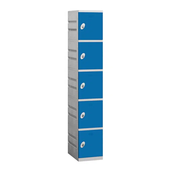 95000 Series Plastic Lockers - Five Tier - 1 Wide