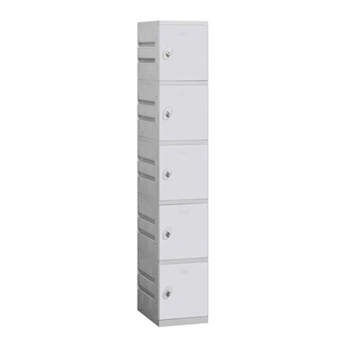 95000 Series Plastic Lockers - Five Tier - 1 Wide