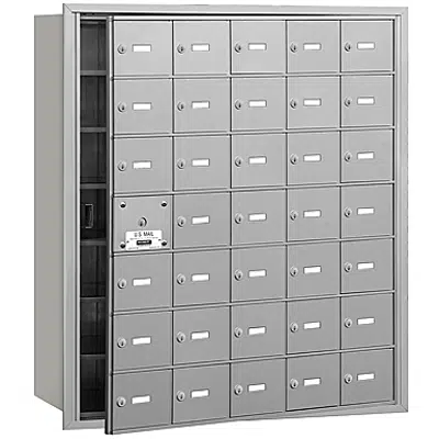 afbeelding voor 3600 Series Recessed Mounted 4B+ Horizontal Mailboxes-Front Loading-7 Door High Units