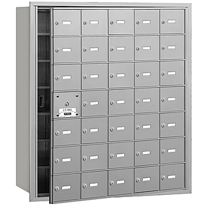3600 Series Recessed Mounted 4B+ Horizontal Mailboxes-Front Loading-7 Door High Units