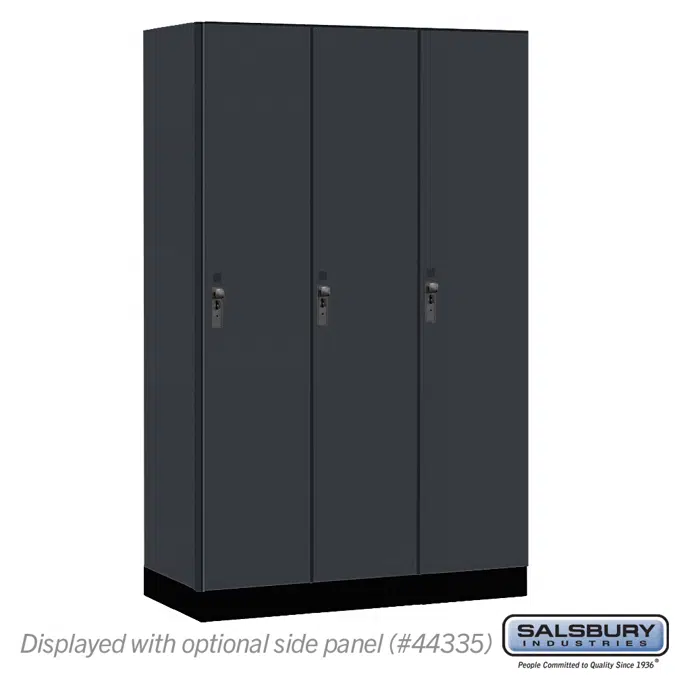 15-41000 Series Premier Wood Lockers - Single Tier - Standard Hasps - 3 Wide