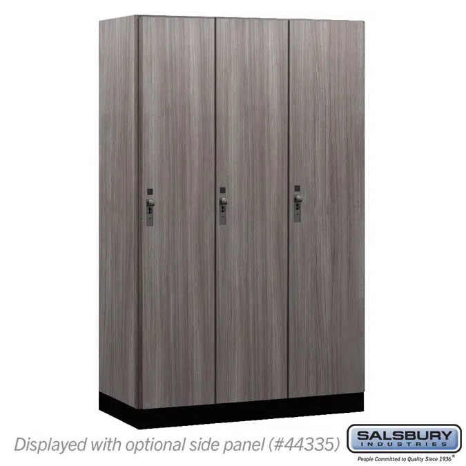15-41000 Series Premier Wood Lockers - Single Tier - Standard Hasps - 3 Wide