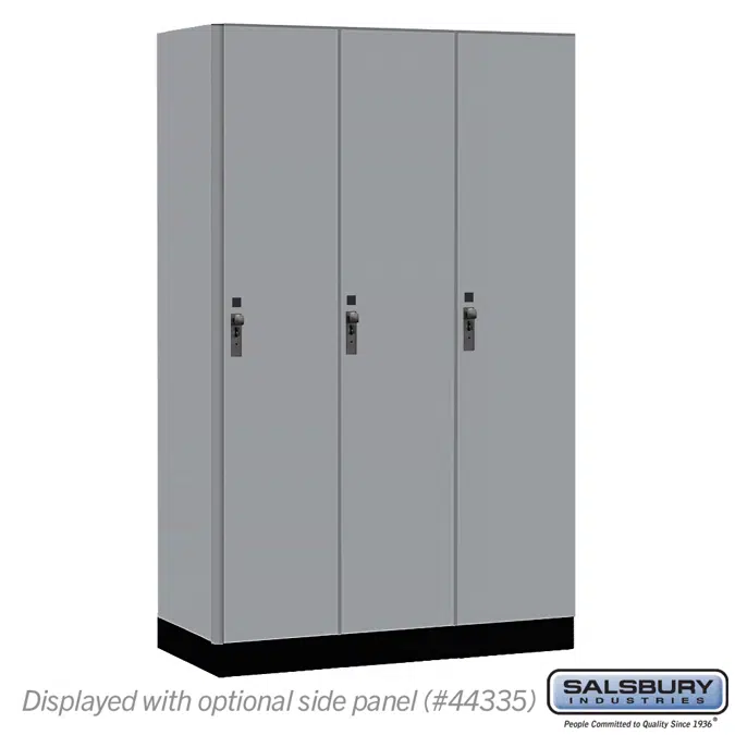 15-41000 Series Premier Wood Lockers - Single Tier - Standard Hasps - 3 Wide