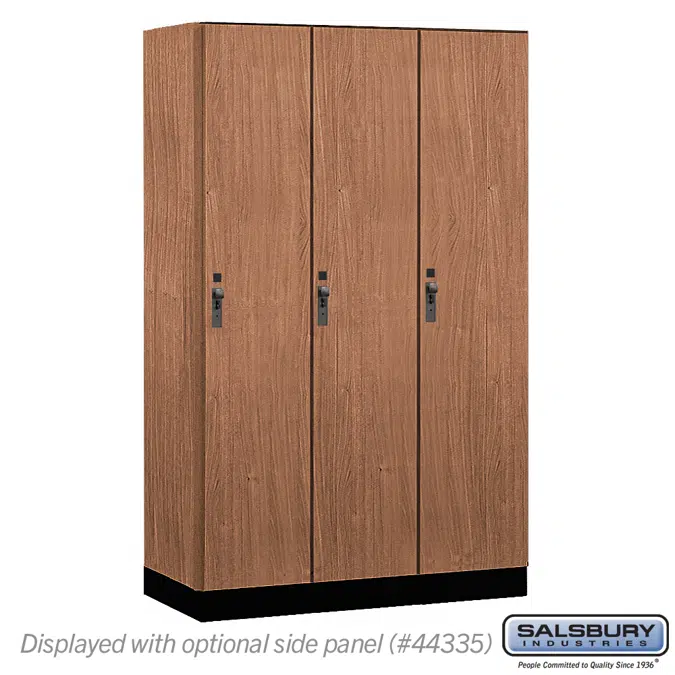 15-41000 Series Premier Wood Lockers - Single Tier - Standard Hasps - 3 Wide