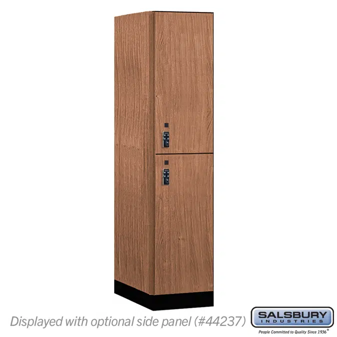 18-42000R Series Premier Wood Lockers - Double Tier - Resettable Combination Locks - 1 Wide