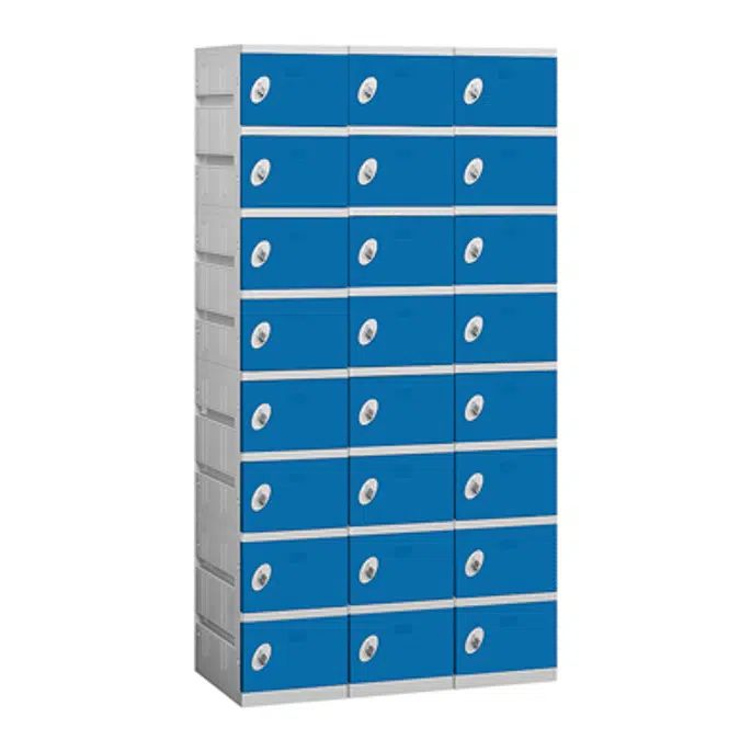 98000 Series Plastic Lockers - Eight Tier - 3 Wide