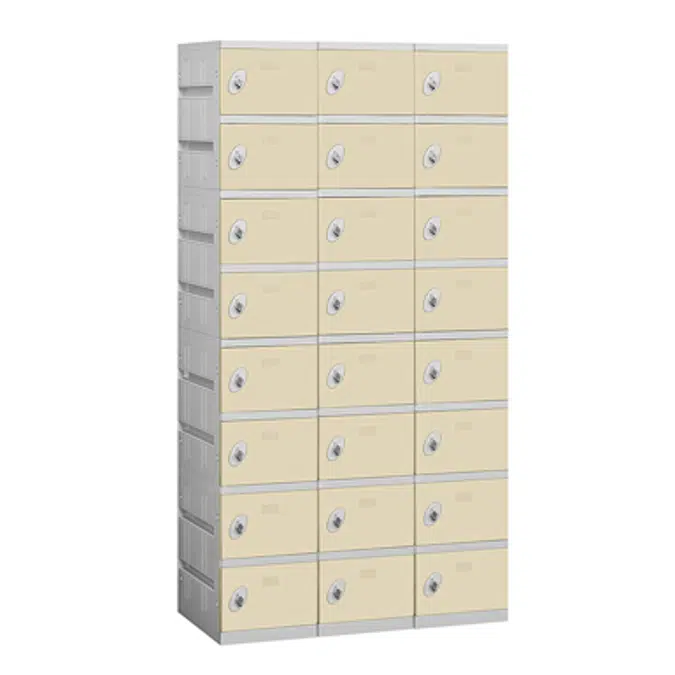 98000 Series Plastic Lockers - Eight Tier - 3 Wide