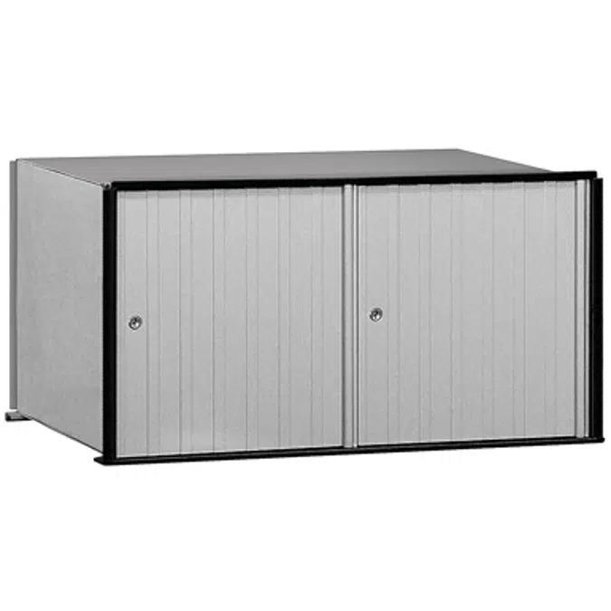2200 Series Aluminum Mailboxes-Rack Ladder System-3 Unit High Wall Installation