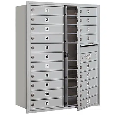 billede til 3700 Series Recessed Mounted 4C Horizontal Mailboxes - Front Loading - 11 Door High Units