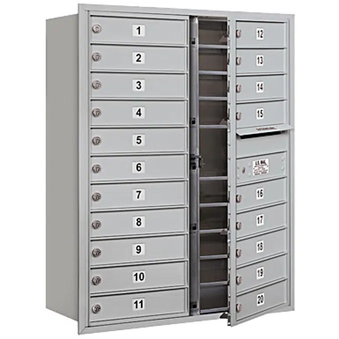 3700 Series Recessed Mounted 4C Horizontal Mailboxes - Front Loading - 11 Door High Units