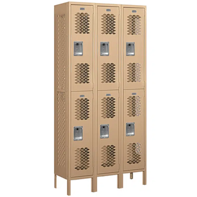 72000 Series Vented Metal Lockers - Double Tier - 3 Wide