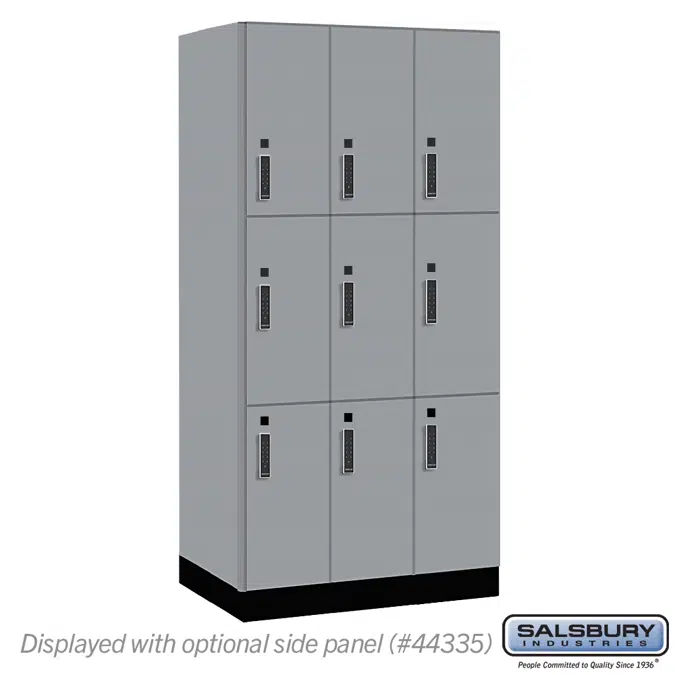 43000E Series Premier Wood Lockers - Triple Tier - Electronic  Locks - 3 Wide